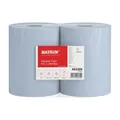 Produktbild: Putztuchrolle KATRIN Industrieputzrolle XXL 2-lagig blau 36x38 cm, 360 m, 1000 Blatt/Rolle, 2 Rollen/Pack
