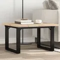 Produktbild: vidaXL Couchtisch O-Gestell 70x70x40,5cm Massivholz Kiefer & Gusseisen