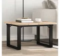 Produktbild: vidaXL Couchtisch, Couchtisch O-Gestell 70x70x40,5cm Massivholz Kiefer & Gusseisen