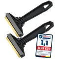 Produktbild: 2 Eiskratzer Auto Messing MURSKA Schwarz Grau Eisschaber 90mm Finnland