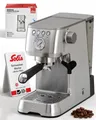 Produktbild: SOLIS OF SWITZERLAND Siebträgermaschine, Siebträger 54 mm, 54 mm Siebhalter, Milchaufschäumer, Bohnen, Pads