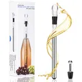 Produktbild: Weinkühler Set, Edelstahl Weinkühlstab mit Ausgießer, Flaschenkühler Weinkühler Stab Sektkühler, Weinzubehör Set für Weißwein & Rotwein, Geschenk für Weinliebhaber