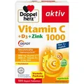 Produktbild: DOPPELHERZ Vitamin C 1000+D3+Zink Depot Tabletten 100 St