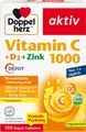 Produktbild: Doppelherz Vitamin C 1000 + D3 + Zink - Hochdosiert mit Vitamin C und Vitamin D
