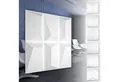 Produktbild: Hexim Wanddekoobjekt HD090 (PVC Kunststoff - weiße Wandverkleidung mit 3D Optik - Cube Motive (3 qm 12 Platten) Feuchtraumpaneele Gaming)
