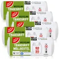 Produktbild: Gut & Günstig Müllbeutel mit Tragegriff, 50 Liter, 20 Stück pro Rolle, reiß- und flüssigkeitsbeständig, recycelbares Produkt und Verpackung