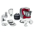 Produktbild: Bosch Serie 4 MUM5X720, 3,9 l, Rot, Silber, Berührung, 2,7 kg, 1,1 m, 4 Disks - Rot/Silber