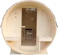 Produktbild: HOME DELUXE Outdoor Fasssauna LAHTI DELUXE - L 195 x 192 x 220 cm inkl. 8 kW Saunaofen & Zubehör