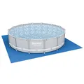 Produktbild: Bestway Flowclear quadratische Bodenplane, 488 x 488 cm, für Aufstellpools bis Ø 457 cm, blau, 58003-19