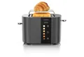 Produktbild: Arendo Toaster Edelstahl, Kurzschlitz, Touch Display, Restzeit & Bräunungsgradanzeige, 2 Schlitze, für 2 Scheiben, 800 W, Brötchenaufsatz, Wärmeisoliert, Toast-Symbole für Bräunungsgradauswahl