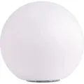 Produktbild: Heitronic Wegeleuchte Boule, Kunststoff, weiß, mit LED, Dämmerungssensor und Solar, 25 cm