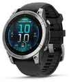 Produktbild: Garmin fenix E - 47 mm - Edelstahl - Sportuhr mit Band - Silikon - schwarz - Handgelenkgröße: 125-208 mm - Anzeige 3.3 cm (1.3