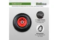 Produktbild: TRUTZHOLM Sackkarren-Rad Luftrad 260x85 mm versetzte Nabe Ø 20 mm rot robustes 4 PR Gewebe (Artikel, 1 St), nicht rostend