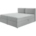 Produktbild: S-STYLE Boxbett mit Stauraum und Topper  H3 Uma , grau , Maße (cm): B: 200 H: 103