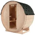 Produktbild: Home Deluxe - Outdoor Fasssauna Lahti M - Maße: Bxtxh: Ca. 185 Cm X 120 Cm X 185 Cm, Holz: Fichtenholz - Inkl. Saunaofen Und Saunazubehör I Gartensauna, Außensauna, Sauna Fass Für 2 Personen  Sauna Sa