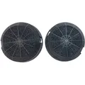 Produktbild: Ersatzteil - Set 2 Kohlefiltern - Faure whirlpool, electrolux, essentiel b, laden, ignis, ariston hotpoint, bauknecht, privileg, indesit, elica,