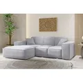 Produktbild: Kaiser Möbel Ecksofa, Eckcouch L form, Wohnzimmer Couch SIENA stoff Poso Grau Ottomane Links - Grau