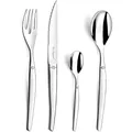Produktbild: LOU LAGUIOLE - JET | Besteck Set 6 Personen | 24-teilig | Spülmaschinenfest | außergewöhnlicher Charme | Messer mit mikroverzahnter Klinge | Edelstahl glänzend | 18/0 Edelstahl