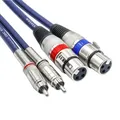 Produktbild: Doppelte XLR-Buchse auf Cinch-Kabel Hochleistungskabel 2 XLR-Buchsen auf 2 Ci...