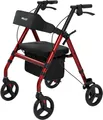 Produktbild: maxErgo Rollator Rot Gehhilfe für Outdoor Indoor zugelassen als Medizinprodukt