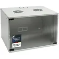 Produktbild: HMF Serverschrank Netzwerkschrank, Serverschrank 19 Zoll, 7 HE, 400 mm Tiefe, Glastür, Lichtgrau grau 7 HE 