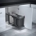 Produktbild: Hailo AS Solo 20 manual Einbau-Mülleimer - Grau, 20L