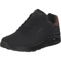 Produktbild: Skechers Herren Low-Top Sneaker UNO Suited ON AIR, Männer Sneakers,schnürschuhe,atmungsaktiv,Halbschuhe,straßenschuhe,Schwarz BBK,39 EU