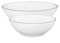 Produktbild: Seltmann Weiden Schüssel Seltmann Weiden Lido Black Line rund Schüssel Set 2tlg. (20/23cm), Porzellan, (2 Schüsseln)