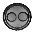 Produktbild: Tarteform 28/24/2x10cm mit Hebeboden Quicheform Antihaftbeschichtung Kohlenst...