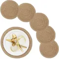 Produktbild: Relaxdays - Tischset 6-teilig, Für Esstisch, Aus Wasserhyazinthe, Platzdecken, Runde Telleruntersetzer, Ø 37 Cm, Natur