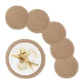 Produktbild: Relaxdays Tischset 6-teilig, für Esstisch, aus Wasserhyazinthe, Platzdecken, runde Telleruntersetzer, Ø 37 cm, Natur