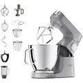 Produktbild: Kenwood Titanium Chef Baker XL KVL85.424SI Küchenmaschine mit integrierter Waage, inkl. 4-teiligem Patisserie-Set, 7 L und 5L Rührschüssel, stufenloser Geschwindigkeitsregler, 1200 W, Silber