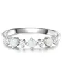 Produktbild: GLANZSTÜCKE MÜNCHEN Damen Ring aus 925/- Sterling Silber mit Zirkonia/Opal (synth.) weiß - Multisteinring Silberring