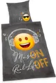 Produktbild: Emot!x Musik Bettwäsche glatt Emotix Smileys Music Real Life  135 x 200 cm WOW