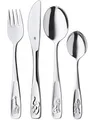 Produktbild: WMF Kinderbesteck Tiere 4 tlg. Tafelbesteck Messerset Löffelset Gabelset Essbesteck NEU OVP