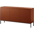 Produktbild: Bemmi Sideboard 3-türig 150 Cm, Ziegelrot Mit Metallbeinen - Selsey