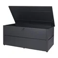 Produktbild: Mendler Gartentruhe HWC-J56, Aufbewahrungsbox Auflagenbox Truhe, Wasserdicht Metall Edelstahl 69x165x85cm 692l - anthrazit