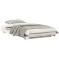 Produktbild: vidaXL Bett Bodenbettgestell Weiß 90 x 200 cm Massivholz Kiefer (1-tlg) weiß 90 cm x 200 cm x 10 cm