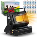 Produktbild: Z.M.C 2-in-1 Tragbare Keramik Gasheizung und Gaskocher 1,3 kW, mit LPG Anschluss + 24 Gaskartuschen, Campingkocher mit Piezozündung, Camping Heizung, Gasheizer für Indoor, Outdoor, Zelten, Camping