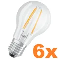 Produktbild: 2 x 3er Packs Osram BASE E27 Filament LED-Leuchtmittel 6W wie 60W warmweiss