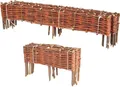 Produktbild: BooGardi Beetbegrenzung aus Weide · ( H 20 x B 120 cm 10 Stück ) · Beeteinfassung in Vielen Größen · Weidenzaun zur Beet-Umrandung