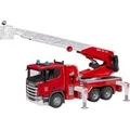 Produktbild: Scania Super 560R Feuerwehr mit Drehleiter, Wasserpumpe, Light & Sound, Modellfahrzeug