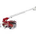 Produktbild: Bruder Scania Super 560R Feuerwehr mit Drehleiter und Wasserpumpe - Weiß