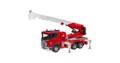 Produktbild: bruder Scania Super 560R Feuerwehr mit Drehleiter, Wasserpumpe, Light & Sound,