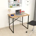 Produktbild: gowoll Schreibtisch Kleiner Tisch Computertisch 90x60x75 cm Tischplatte Holz Laptoptisch Bürotisch Klein Schreibtische Braun