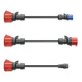 Produktbild: go-e Adapterset Gemini flex 22 kW, Schwarz, Gerade, Gerade, 16 A, 530 g, 3 Stück(e)