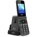 Produktbild: SPC Stella 3 - 4G Seniorenhandy mit Klappcover, große Tasten, Notruftaste, Remote-Konfiguration, hörgerätekompatibel, 103dB und Ladestation - Schwarz