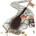 Produktbild: BooGardi Hexenbesen Kinder · 10x Reisigbesen mit Stiel 160cm lang · Kehrbesen aus Birkenzweigen · Deko Besen für Halloween Hexe & Karneval · Birkenbesen Gartenbesen