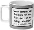 Produktbild: Sheepworld Tasse mit Spruch Problem Wortheld-Tasse, Porzellan, 45 cl, Mehrfarbig | Tasse lustig, Sprüche-Tasse | 43282