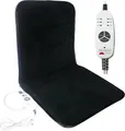 Produktbild: Delindo Lifestyle Beheizbare Bürostuhl Sitzauflage, 43x94 cm, Stuhlkissen für Gesäß und Rücken mit 3 Temperaturstufen, 2 Heizzonen, Schwarz
